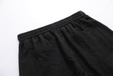 DAXUEN black relaxed wide-leg linen trousers