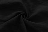 DAXUEN black relaxed wide-leg linen trousers