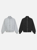 DAXUEN Oversized bomber jacket in grey heather and black