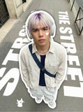 DAXUEN Relaxed long-sleeved button-up shirt — model photo