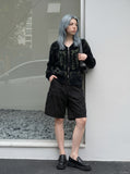 DAXUEN Relaxed-fit cargo shorts in solid colors — model photo