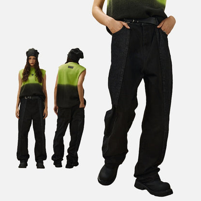 DAXUEN Relaxed fit black panel pants