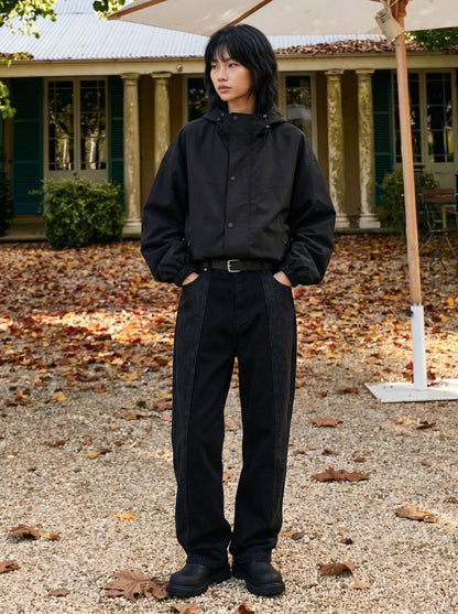 DAXUEN Relaxed fit black panel pants