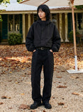 DAXUEN Relaxed fit black panel pants