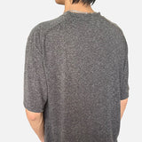 DAXUEN Oversized dark grey T-shirt with crew neck and raglan sleeves — model photo