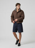 DAXUEN Men's relaxed fit embroidered cargo shorts — model photo