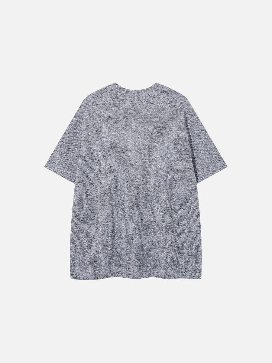 DAXUEN Men's relaxed-fit short-sleeved knit top
