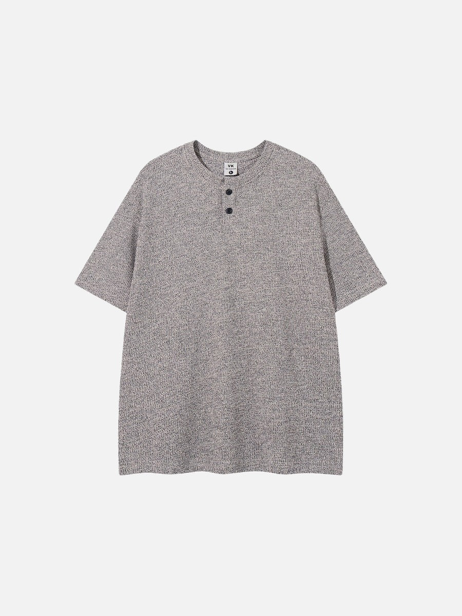 DAXUEN Men's relaxed-fit short-sleeved knit top