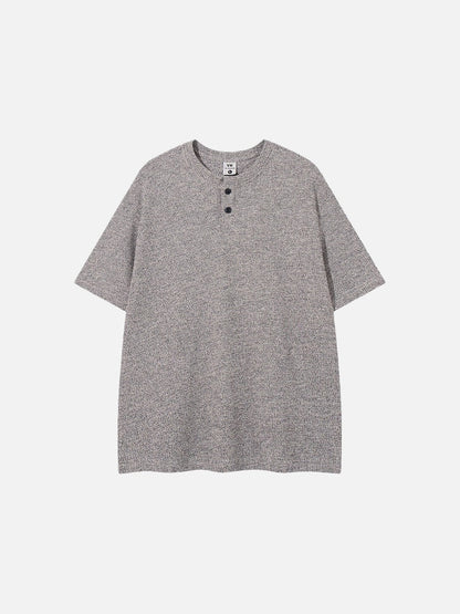 DAXUEN Men's relaxed-fit short-sleeved knit top