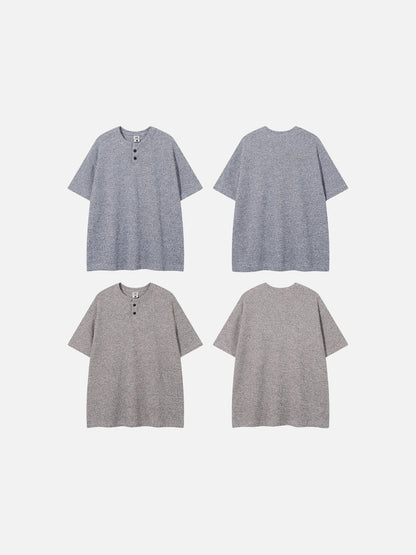 DAXUEN Men's relaxed-fit short-sleeved knit top