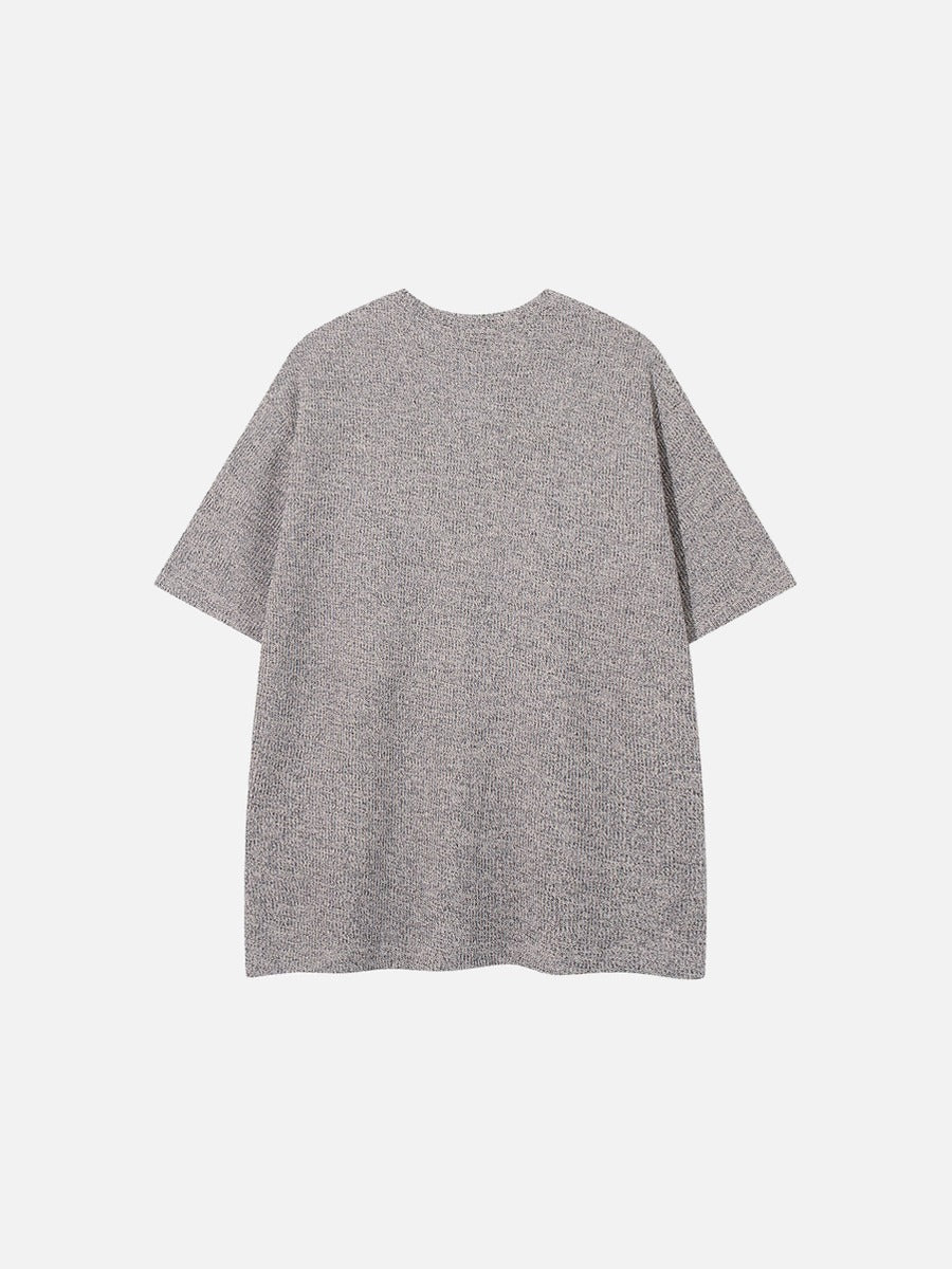 DAXUEN Men's relaxed-fit short-sleeved knit top
