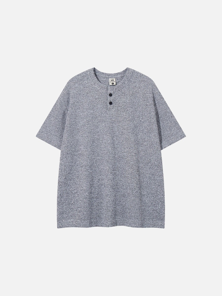 DAXUEN Men's relaxed-fit short-sleeved knit top