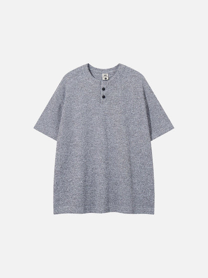 DAXUEN Men's relaxed-fit short-sleeved knit top