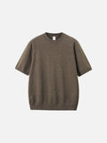 Relaxed Fit Knit Top in Solid Khaki