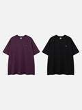 DAXUEN Relaxed fit short-sleeve crew neck T-shirt with embroidered emblem