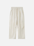 Relaxed-Fit Light Beige Wide-Leg Trousers
