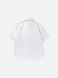 DAXUEN Short-sleeved plaid button-up shirt