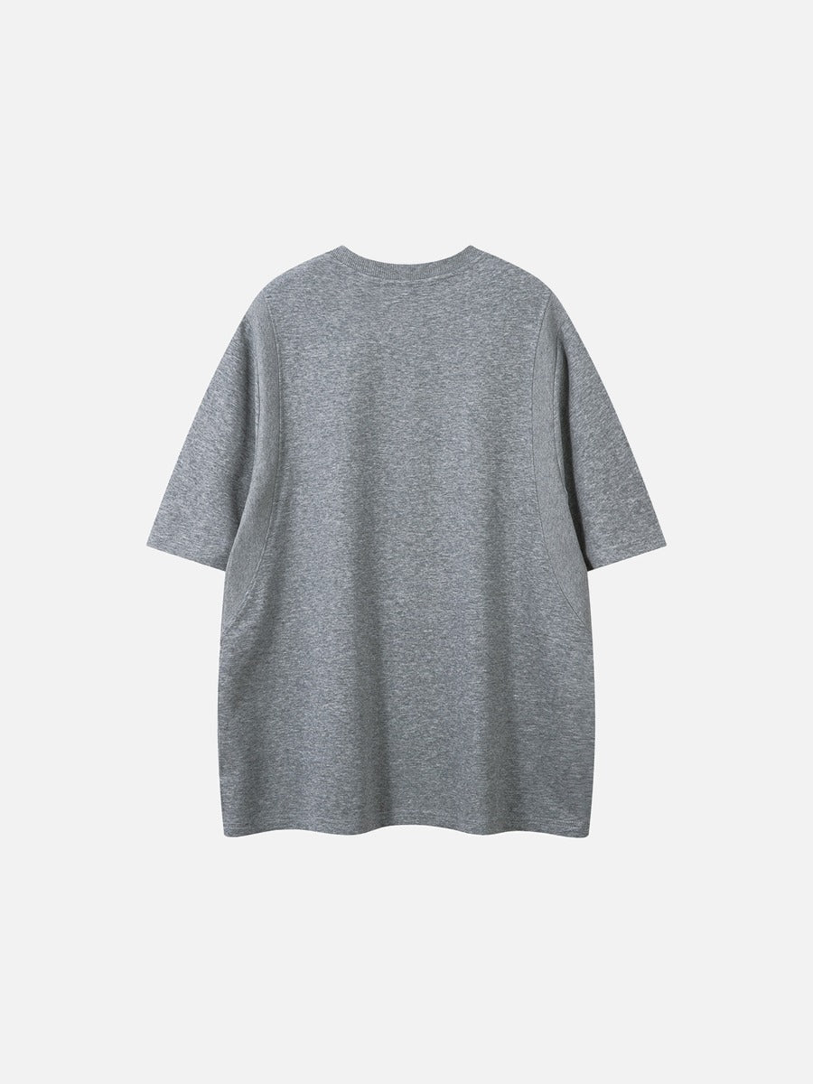 DAXUEN Relaxed fit short-sleeved top in grey and black