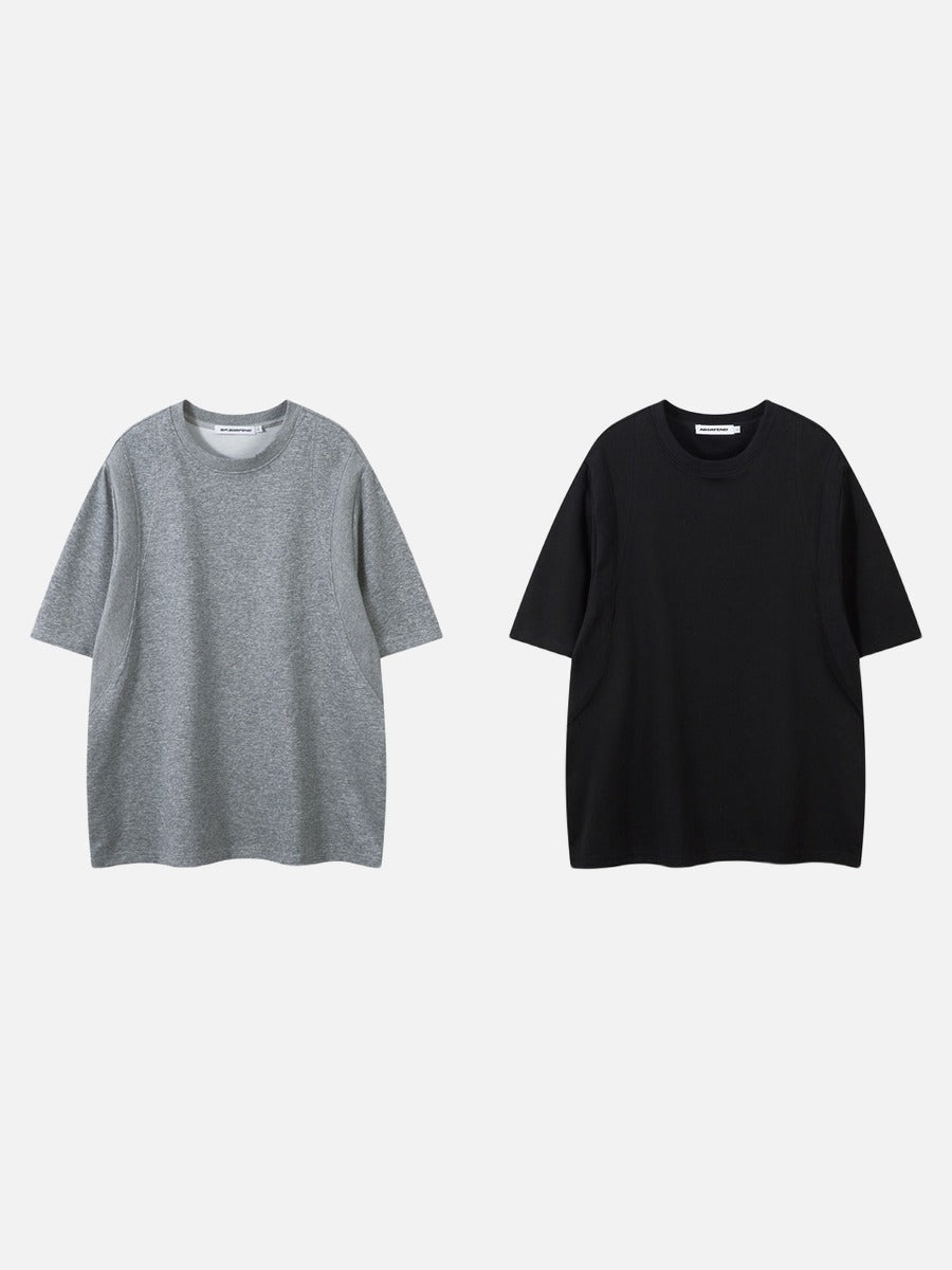 DAXUEN Relaxed fit short-sleeved top in grey and black