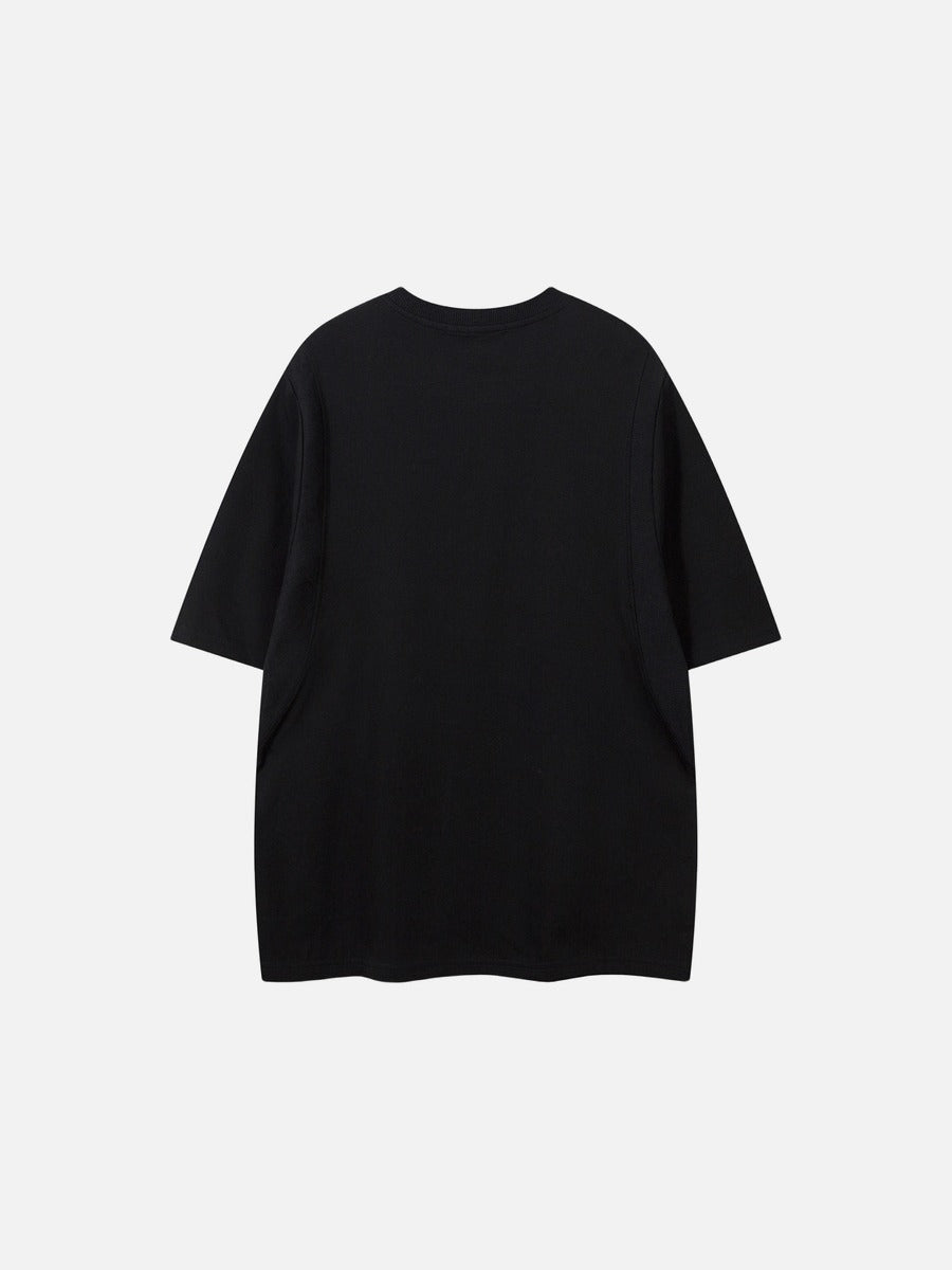 DAXUEN Relaxed fit short-sleeved top in grey and black