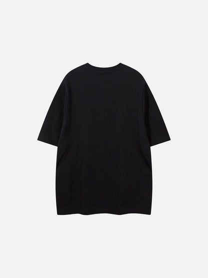 DAXUEN Relaxed fit short-sleeved top in grey and black