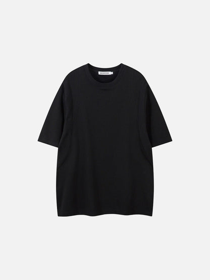 DAXUEN Relaxed fit short-sleeved top in grey and black