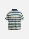 DAXUEN Relaxed fit short-sleeved striped polo shirt