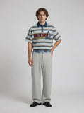 DAXUEN Relaxed fit short-sleeved striped polo shirt — model photo