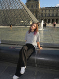 DAXUEN Relaxed fit short-sleeved striped t-shirt — model photo
