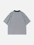 DAXUEN Relaxed fit short-sleeved striped t-shirt