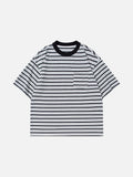 DAXUEN Relaxed fit short-sleeved striped t-shirt