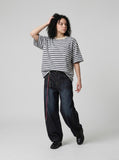 DAXUEN Relaxed fit short-sleeved striped t-shirt — model photo