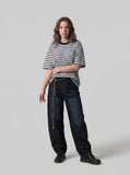 DAXUEN Relaxed fit short-sleeved striped t-shirt — model photo