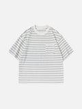 DAXUEN Relaxed fit short-sleeved striped t-shirt