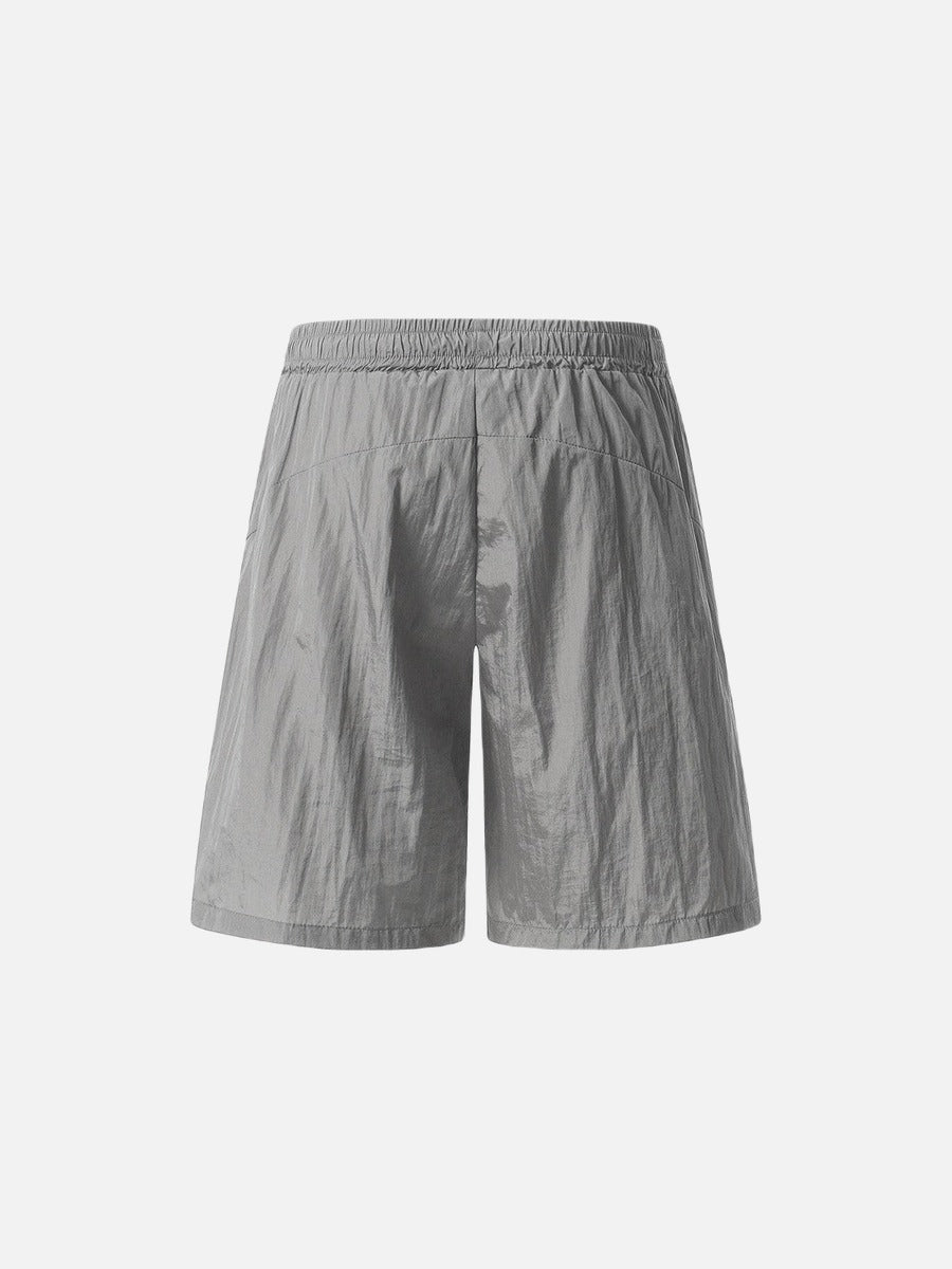 DAXUEN Relaxed fit shorts with crinkled texture and logo
