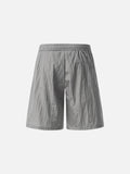DAXUEN Relaxed fit shorts with crinkled texture and logo