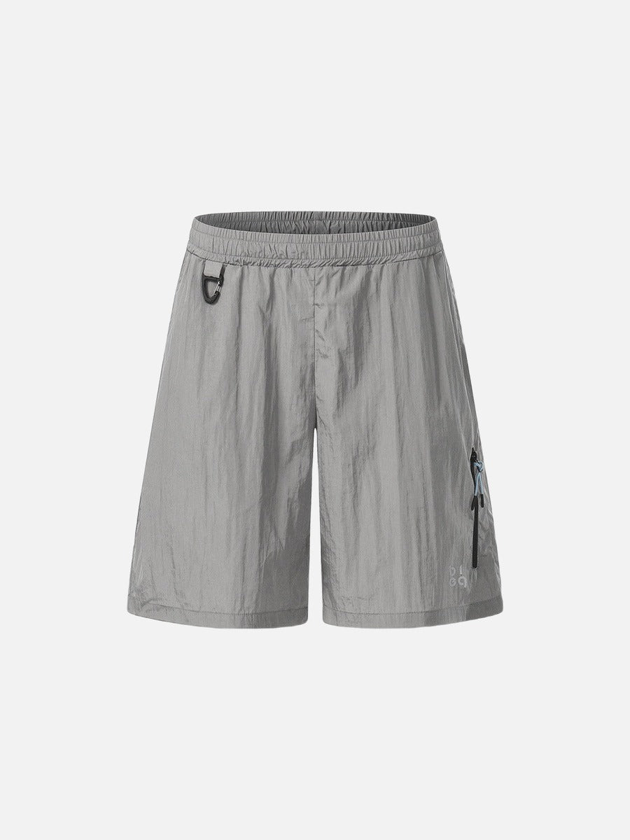 DAXUEN Relaxed fit shorts with crinkled texture and logo