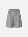 DAXUEN Relaxed fit shorts with crinkled texture and logo