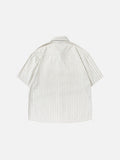 DAXUEN Relaxed fit vertical stripe button-up shirt