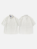 DAXUEN Relaxed fit vertical stripe button-up shirt