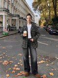 DAXUEN Relaxed fit wide-leg denim jeans — model photo