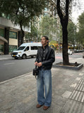 DAXUEN Relaxed fit wide-leg denim jeans — model photo