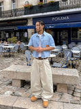 DAXUEN Relaxed fit wide-leg denim jeans — model photo