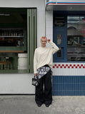 DAXUEN Oversized long-sleeved mock neck top