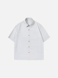DAXUEN Short-sleeve button-up shirt with textured fabric
