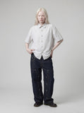 DAXUEN Short-sleeve button-up shirt with textured fabric — model photo