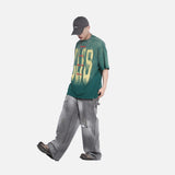 DAXUEN Oversized short-sleeved crew neck t-shirt with graphic print