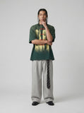 DAXUEN Oversized short-sleeved crew neck t-shirt with graphic print — model photo