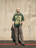 DAXUEN Oversized short-sleeved crew neck t-shirt with graphic print — model photo