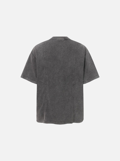DAXUEN Relaxed oversized short-sleeve top with zippered pockets